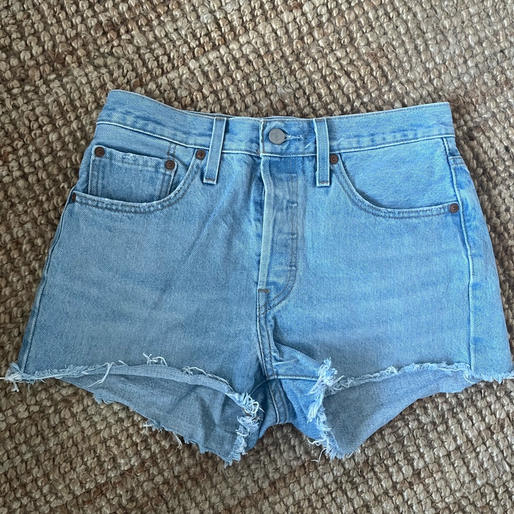 Levi's Light Blue 501 Jean Shorts